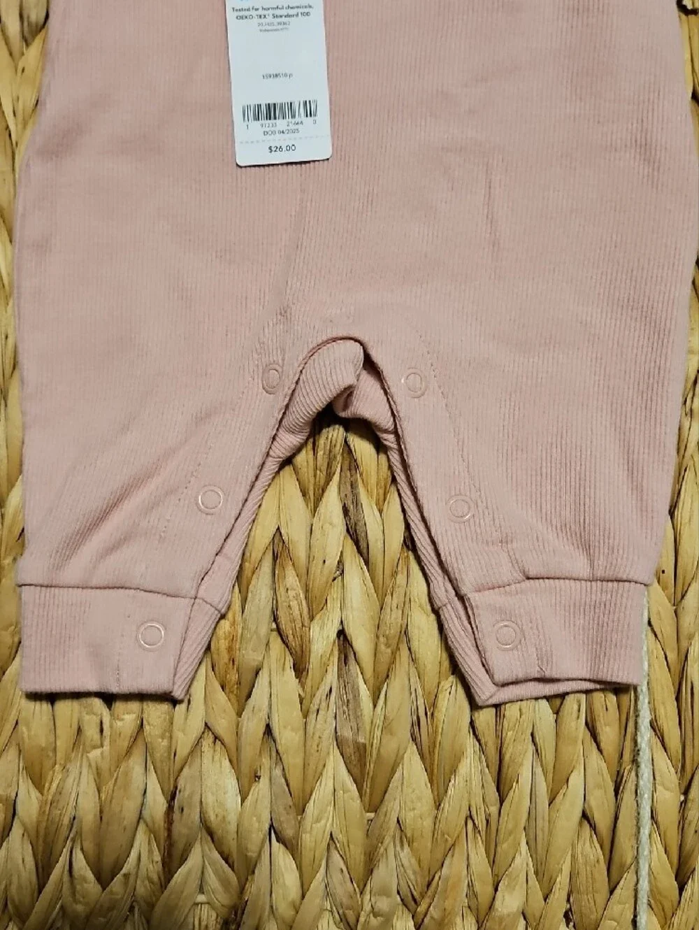 Carter's Dusty Pink Ribbed Overalls with Floral Bodysuit